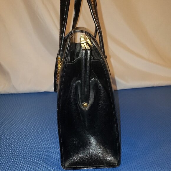 RARE Vintage 60's Gucci Kelly Handbag w/Lapis Lazuli Beads - Picture 2 of 16